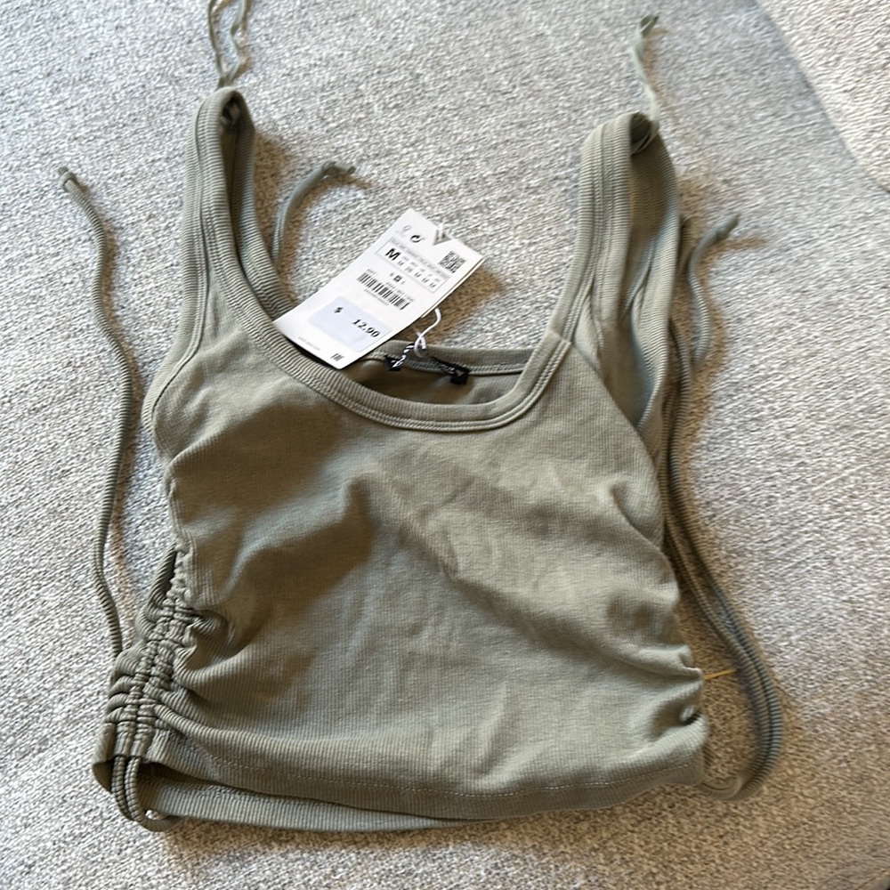 Zara Olive Green Top size medium